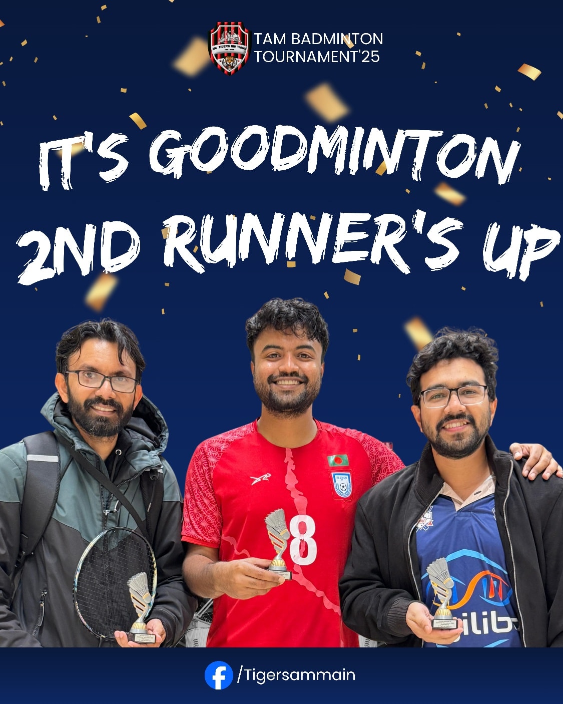2nd Runners up - TAM Badminton Tournament 2025